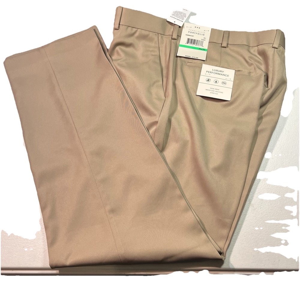 Perry Ellis Portfolio Men's Khaki Toast Color 34 X 32 NWT